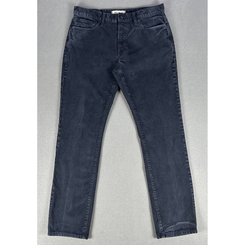 Madewell Pants Mens 31x30‎ Dark Blue Slim Corduroy Distressed Faded Minimalist